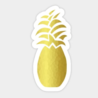 GOLD Pineapple Sticker